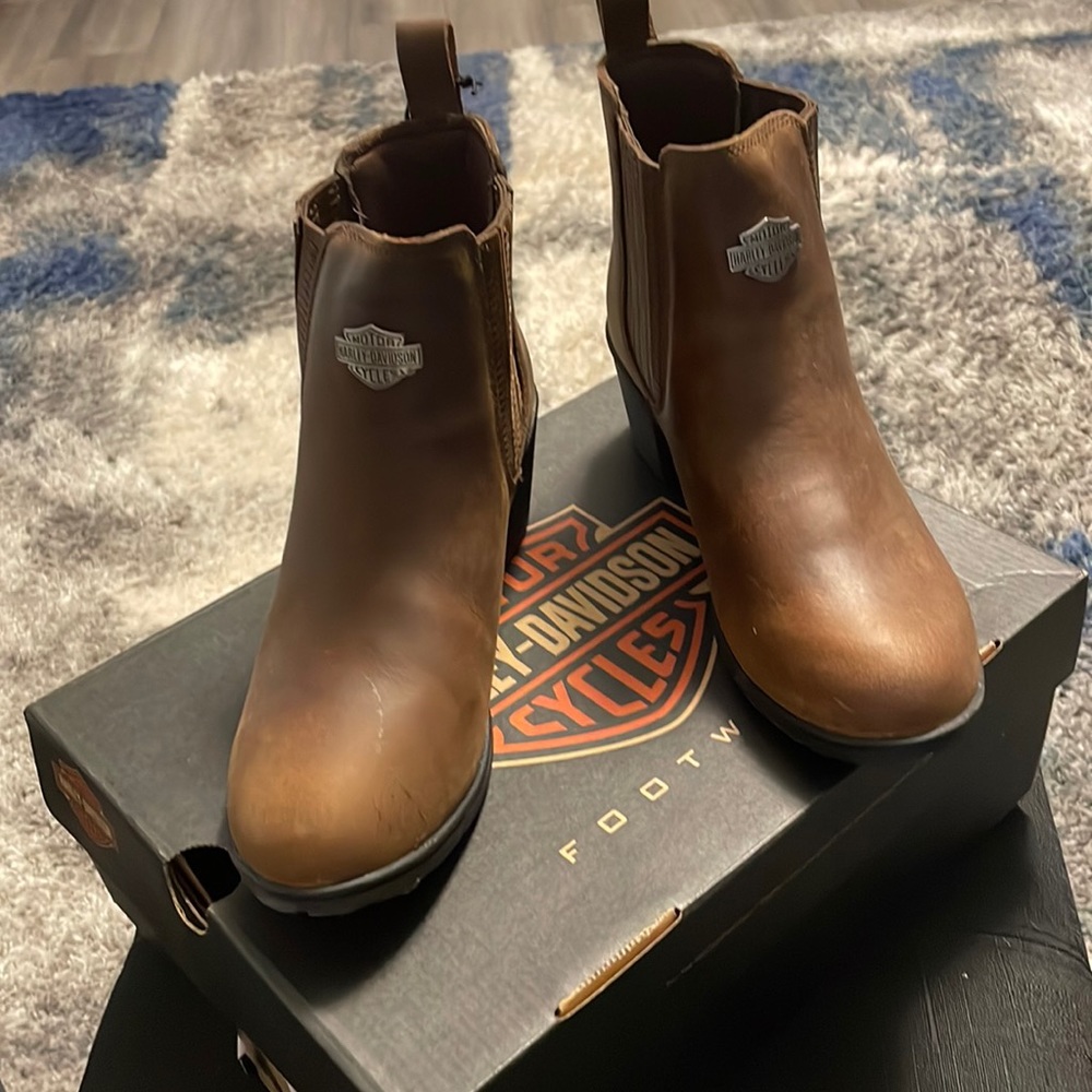 Harley-Davidson Brown Ankle Boots